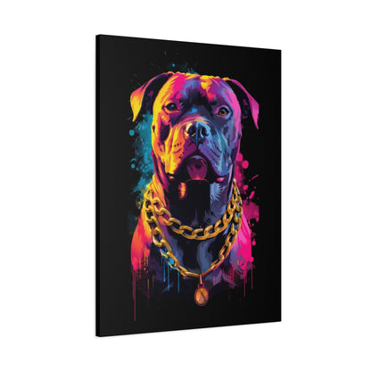 Vibrant Dog Portrait Canvas Art, Dog Lover Gift, Home Decor, Unique Wall Art, Pet Memorial Decoration, Colorful Art Print - VYBE Shop