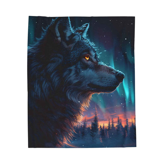 Dreamy Wolf Plush Blanket