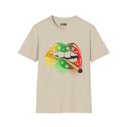420- Rasta Lips Vibes Unisex T-Shirt - VYBE Shop