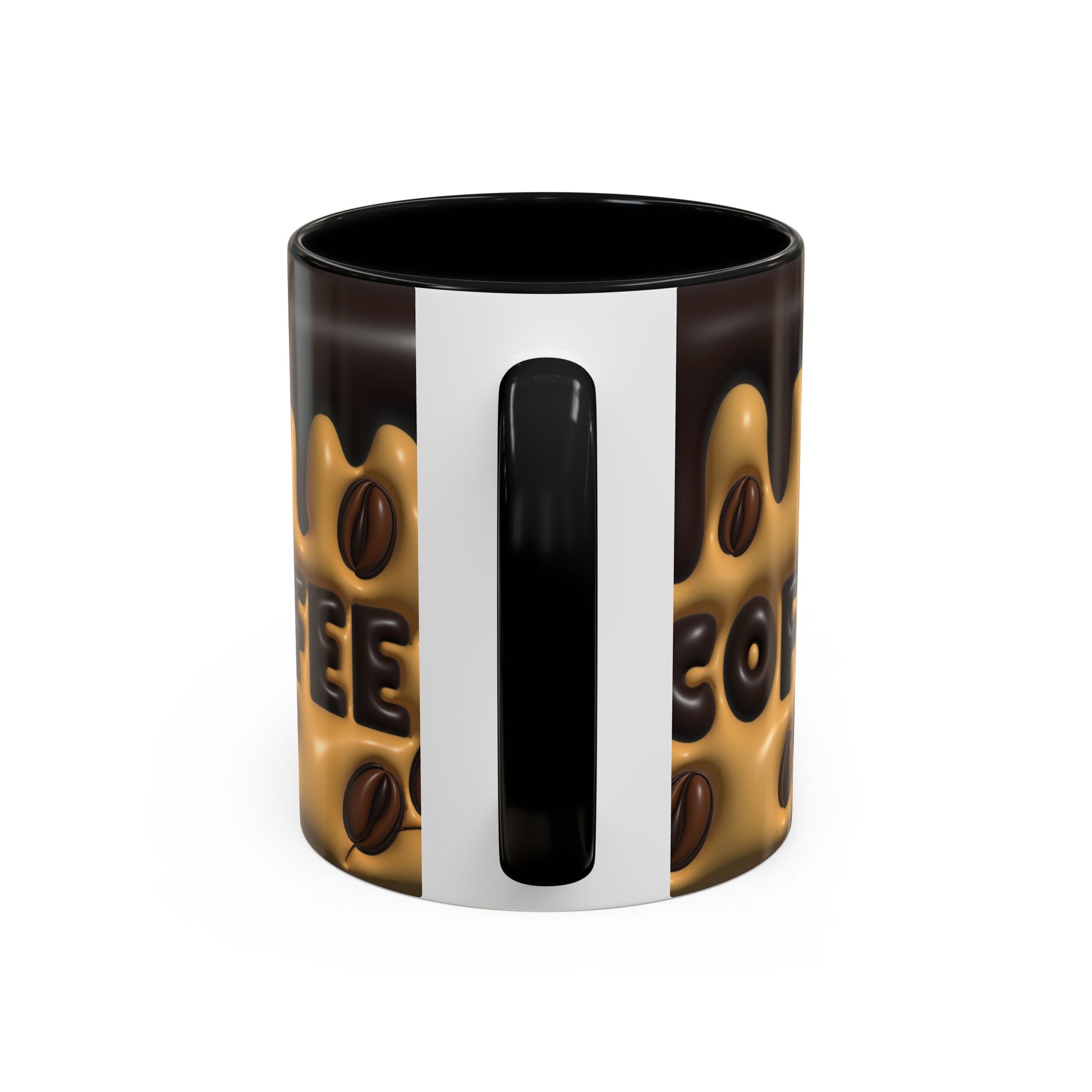 Coffee Lover's Accent Mug - Inflated 3D Design. 11oz or 15oz - VYBE