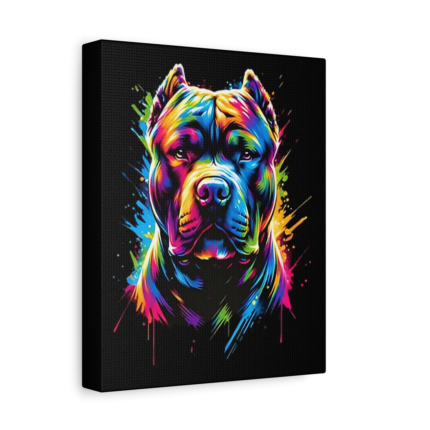 Vibrant Dog Art Canvas, Colorful Dog Portrait, Pet Lover Decoration, Home Wall Décor, Unique Gift for Dog Owners, Colorful Animal Wall Art - VYBE Shop