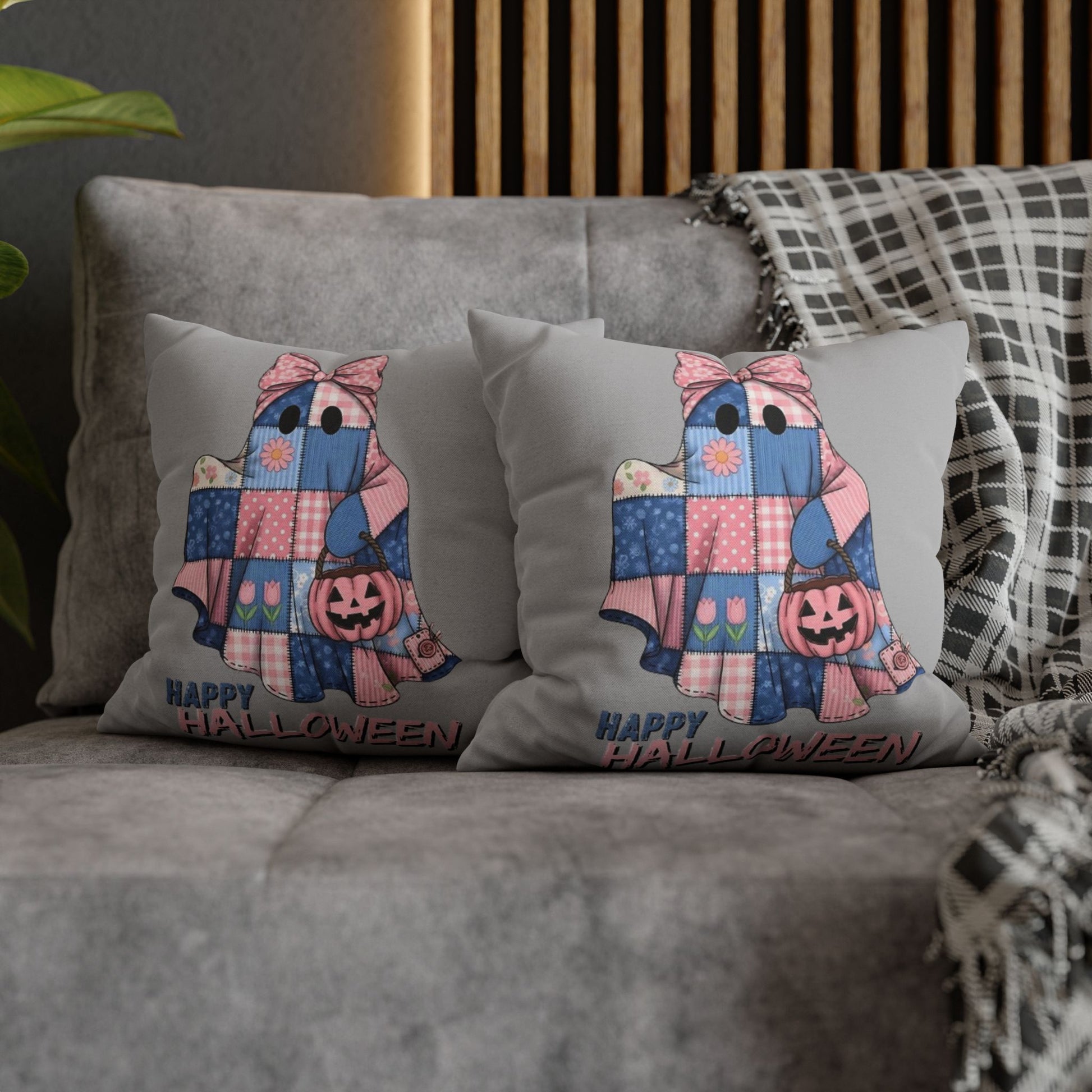 Halloween Ghost Pillowcase - Cozy Seasonal Cushion Cover for Spooky Home Decor and Trick or Treat Gifts - VYBE Shop