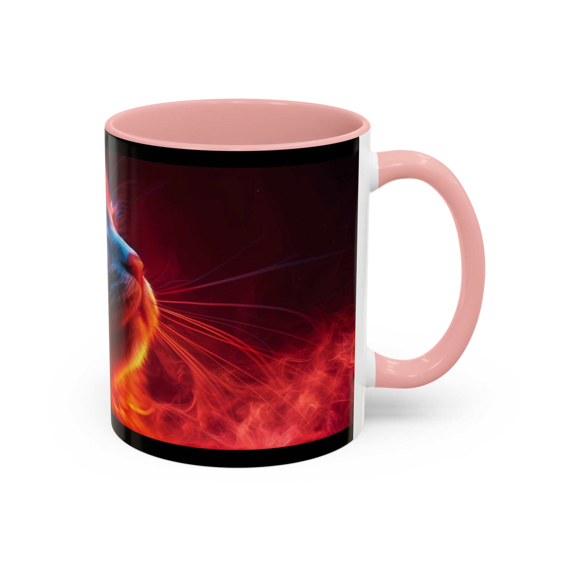 Cosmic Cat Coffee Mug - Vibrant Colorful Design, Cat Lover Gift, Unique Accented Mug, Pet Owner Gift, Cosmic Art Drinkware - VYBE