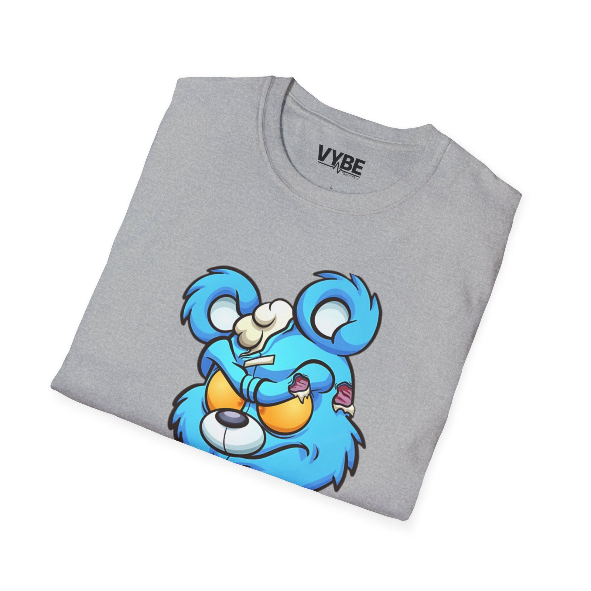 Blue Cartoon Bear T-Shirt - VYBE