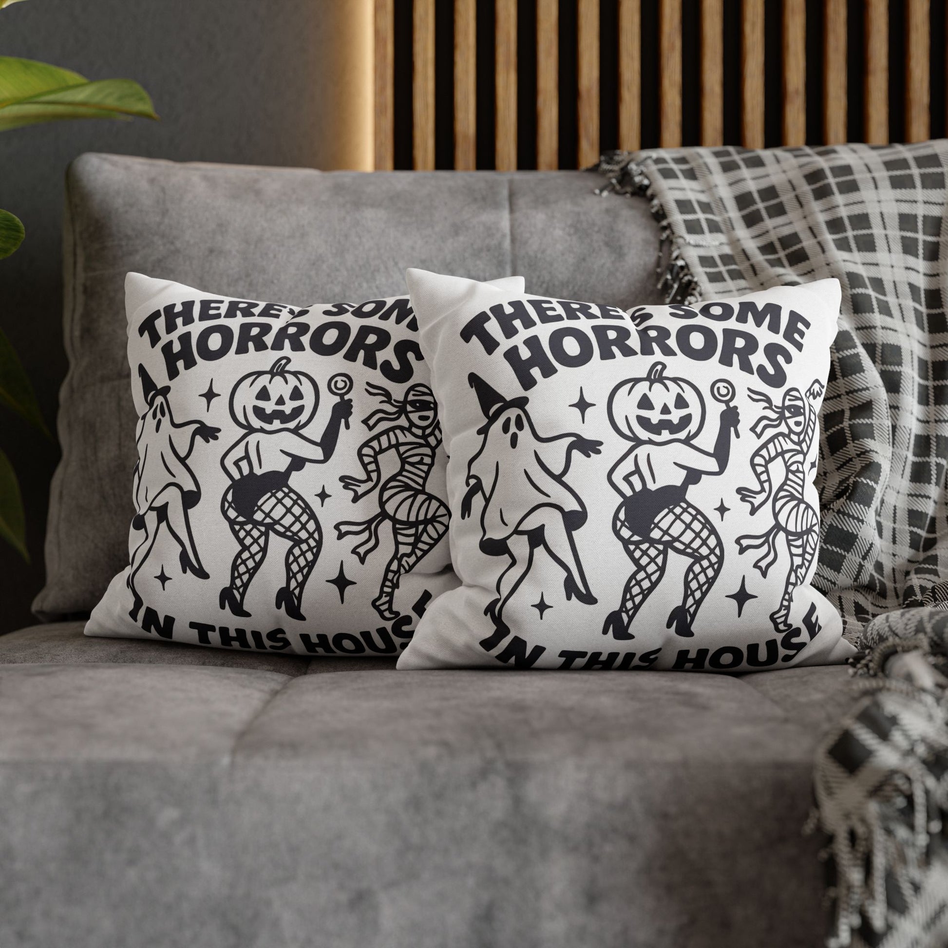Halloween Decorative Pillowcase for Spooky Autumn Home Decor with Ghost and Mummy Design - VYBE Shop