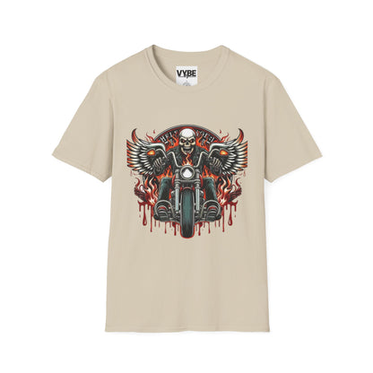 Biker- Skull Motorcycle T-Shirt - VYBE Shop