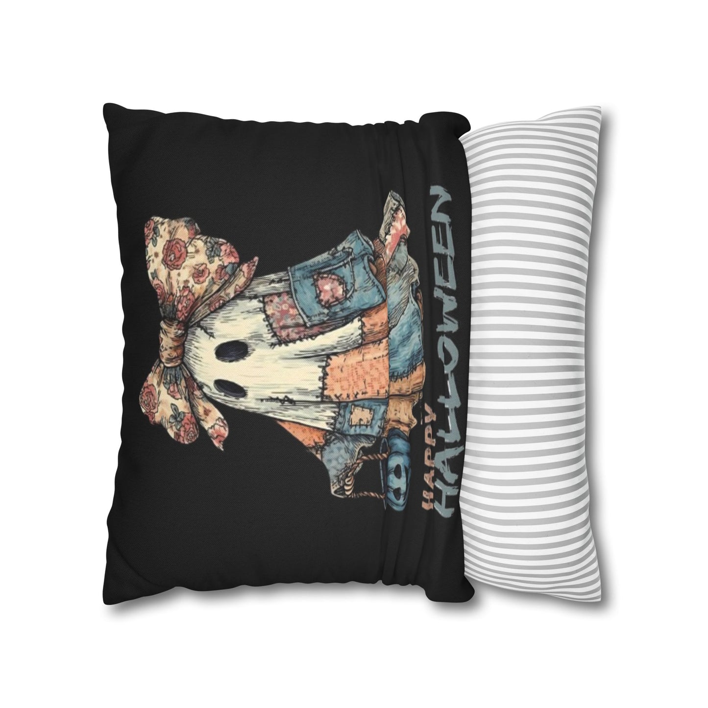 Halloween Ghost Pillowcase, Decorative Cushion Cover, Spooky Home Decor, Fall Gift, Cozy Halloween Accent, Autumn Decoration - VYBE Shop