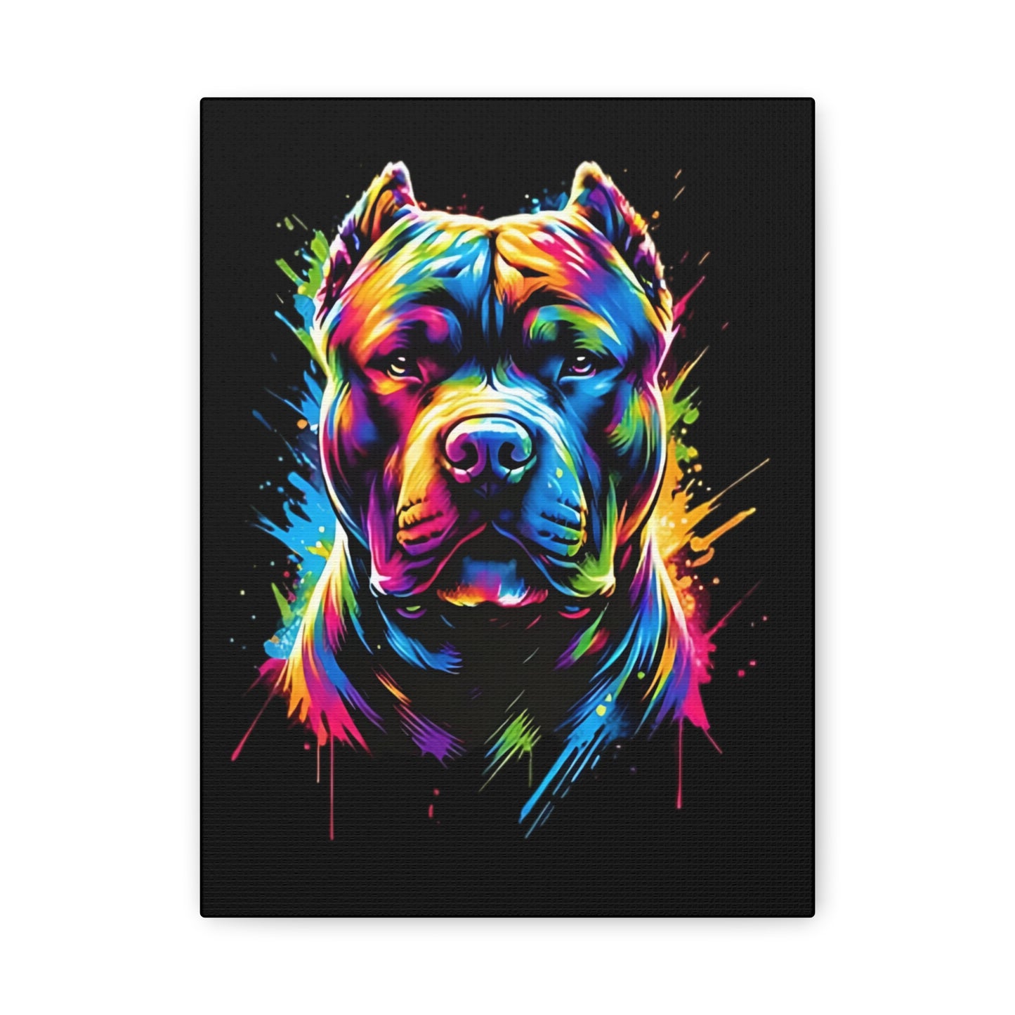 Vibrant Dog Art Canvas, Colorful Dog Portrait, Pet Lover Decoration, Home Wall Décor, Unique Gift for Dog Owners, Colorful Animal Wall Art - VYBE Shop