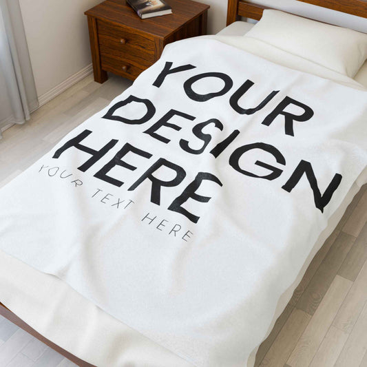 Custom Velveteen Plush Blanket for Comfort and Style - VYBE