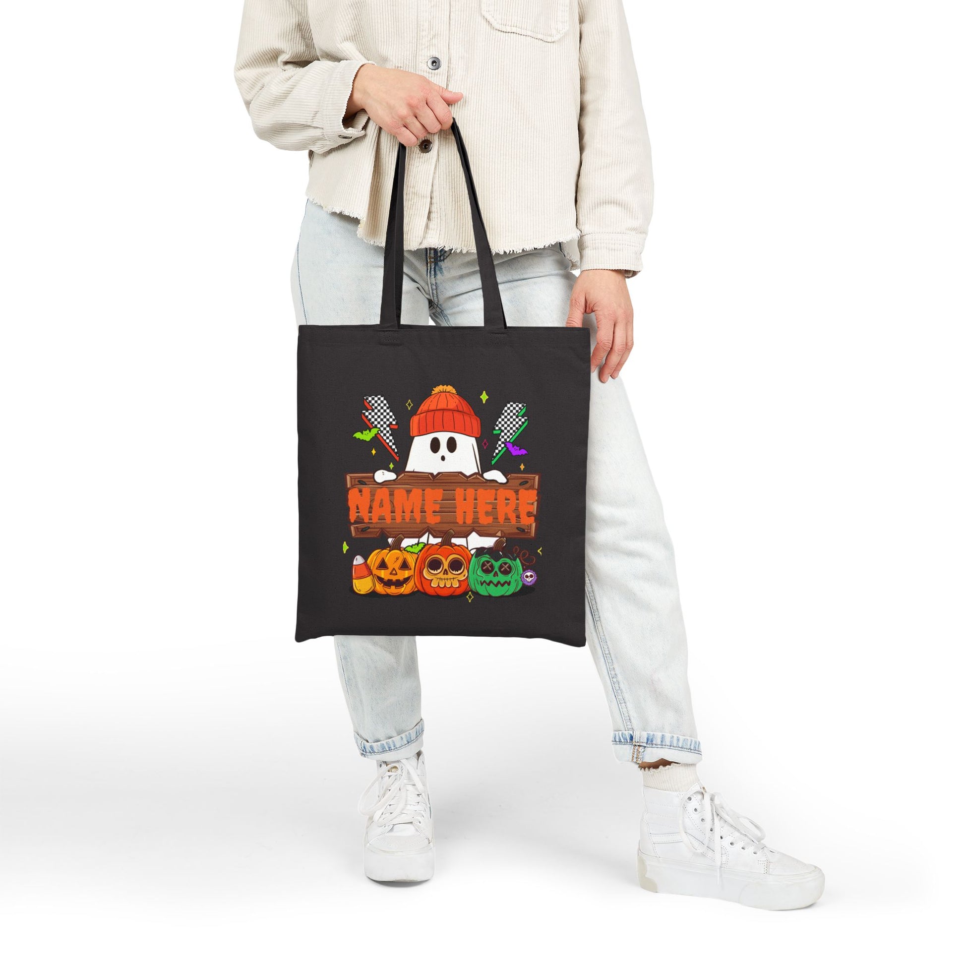 Custom Trick Or Treat Bag | Customizable Eco-Friendly Canvas Tote for Spooky Fun - VYBE Shop