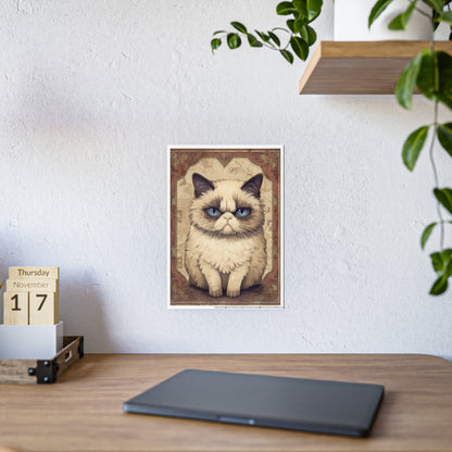 Grumpy Cat Art Poster, Cute Cat Poster - VYBE Shop