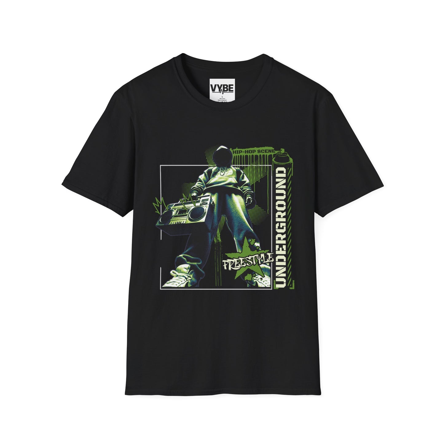 Urban- Underground Vibe Unisex Softstyle T-Shirt, Streetwear Tee, Graphic Tee, Gift for Music Lovers, Casual Wear, Everyday Essentials - VYBE Shop