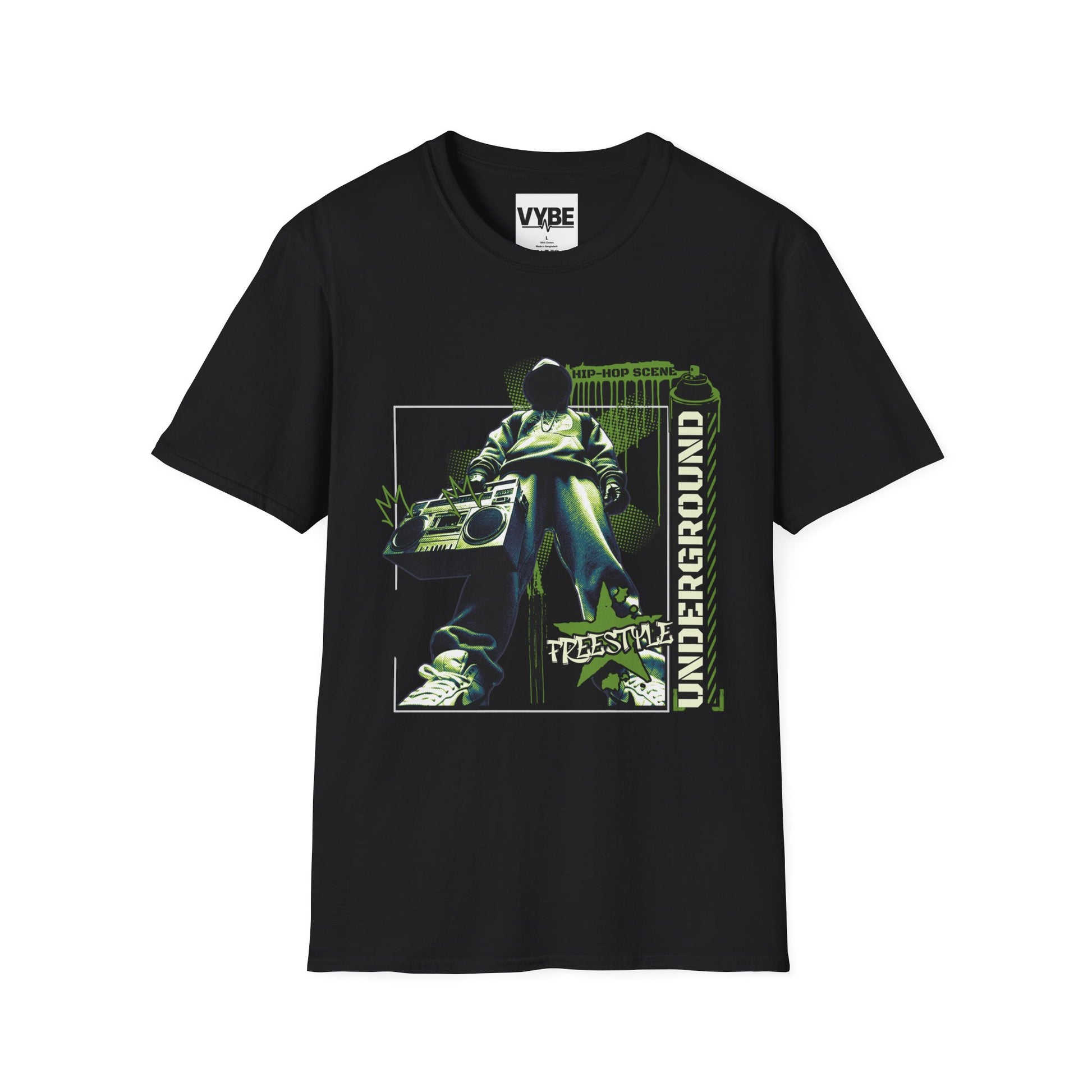 Urban- Underground Vibe Unisex Softstyle T-Shirt, Streetwear Tee, Graphic Tee, Gift for Music Lovers, Casual Wear, Everyday Essentials - VYBE Shop