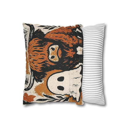 Spooky Cow Ghost Pillowcase - Cozy Halloween Decor - VYBE Shop