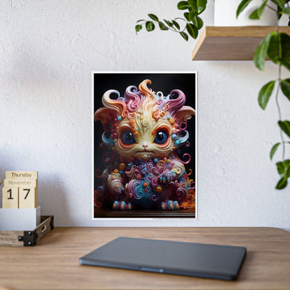 Colorful Monster Art Poster, Cute Creature Wall Art - VYBE Shop