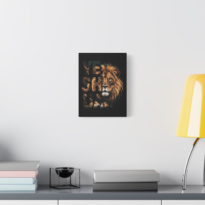 Religion- Majestic Lion Wall Art, Inspirational Home Decor, Animal Canvas Print, Gift for Nature Lovers, Motivational Artwork - VYBE Shop
