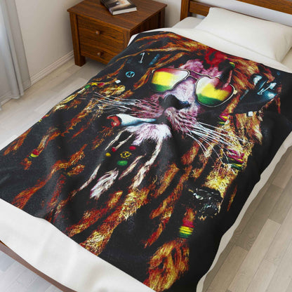 Reggae Lion Plush Blanket