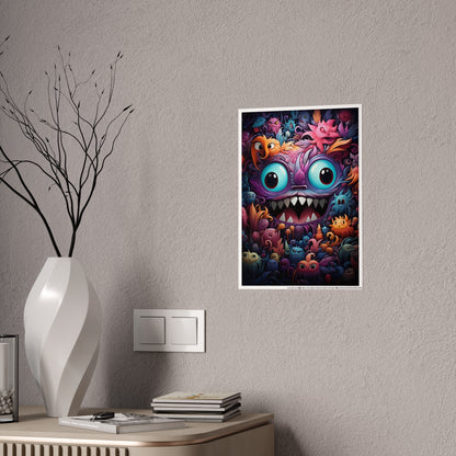 Vibrant Monster Wall Poster| Cute Decor, Kids Room Art - VYBE Shop