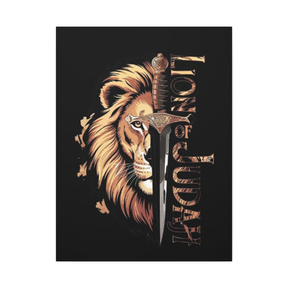 Reigion- Lion of Judah Canvas Art, Bold Wall Decor for Faith and Inspiration, Religious Home Decor, Lion Artwork, Spiritual Wall Art - VYBE Shop