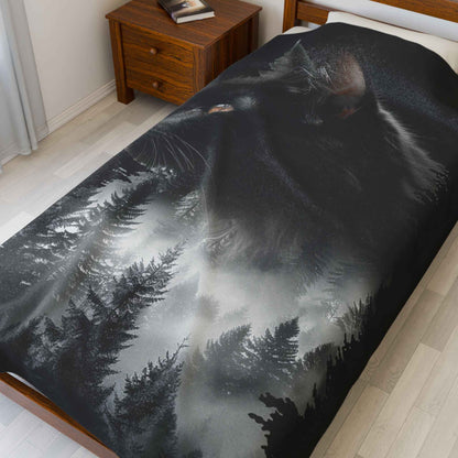 Mystical Cat Plush Blanket
