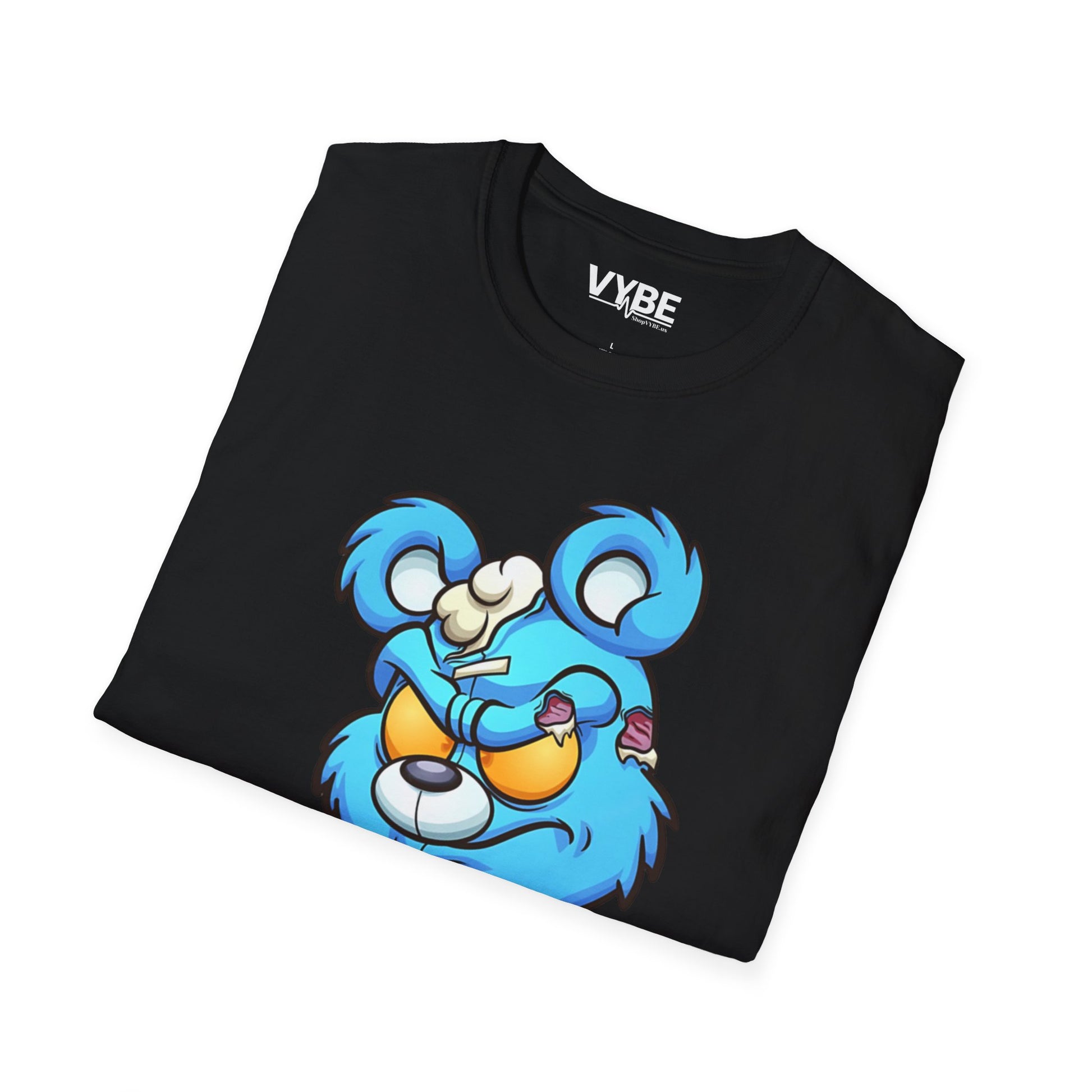 Blue Cartoon Bear T-Shirt - VYBE