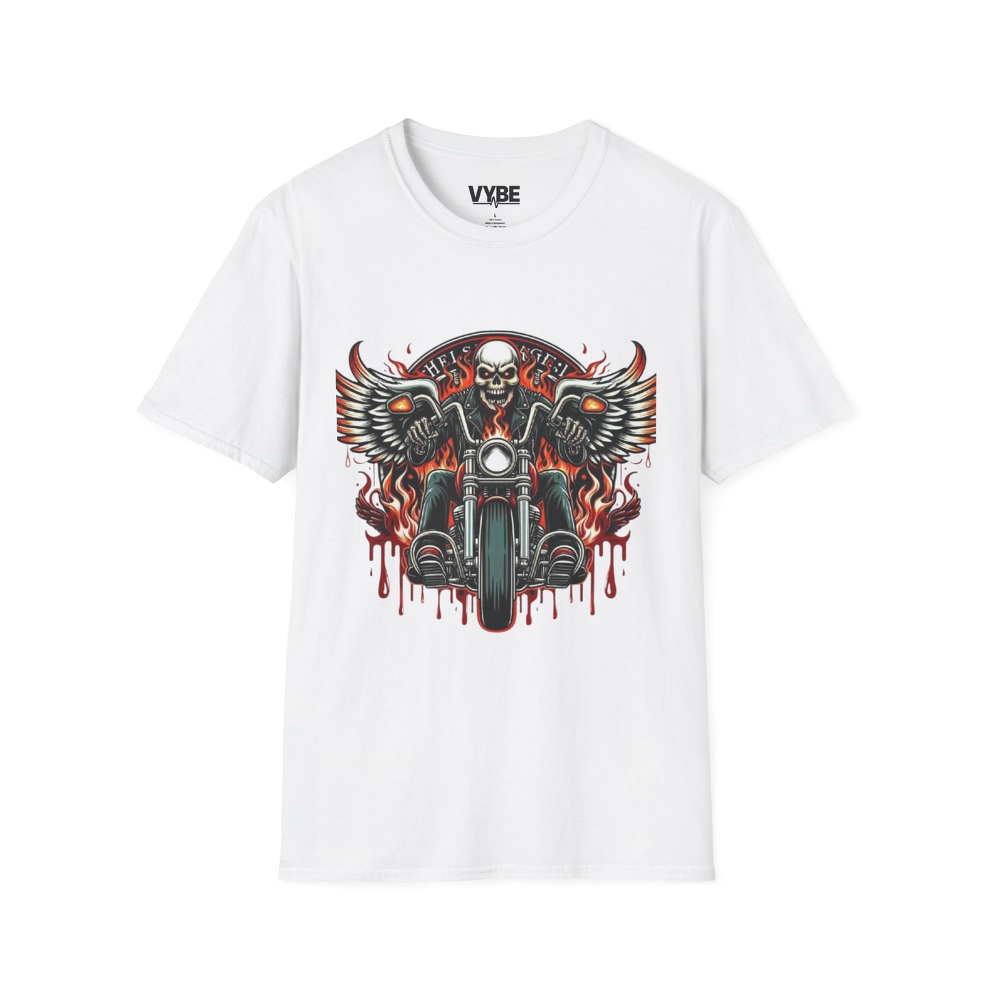 Biker- Skull Motorcycle T-Shirt - VYBE Shop
