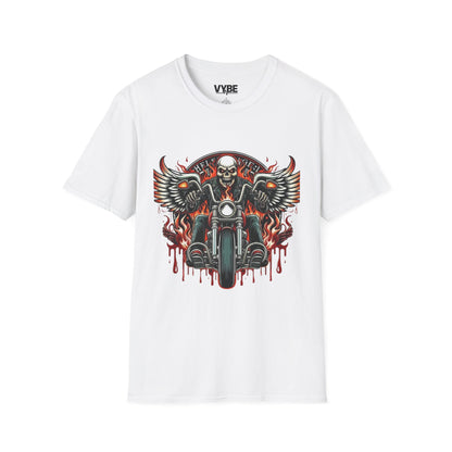 Biker- Skull Motorcycle T-Shirt - VYBE Shop
