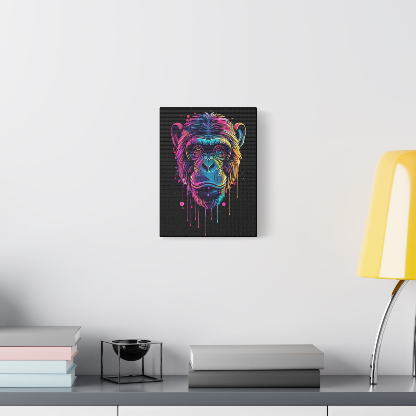 Colorful Monkey Canvas Art, Wall Decor, Animal Lover Gift, Gamer Room Design, Colorful Home Decoration - VYBE Shop