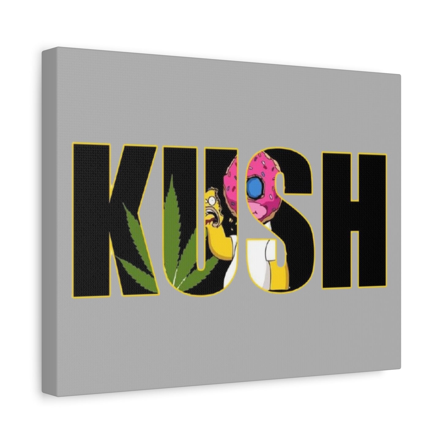 Colorful Cannabis KUSH Wall Art, Stretched Canvas Print, Unique Home Decor, Gift for Smokers, KUSH Design - VYBE Shop