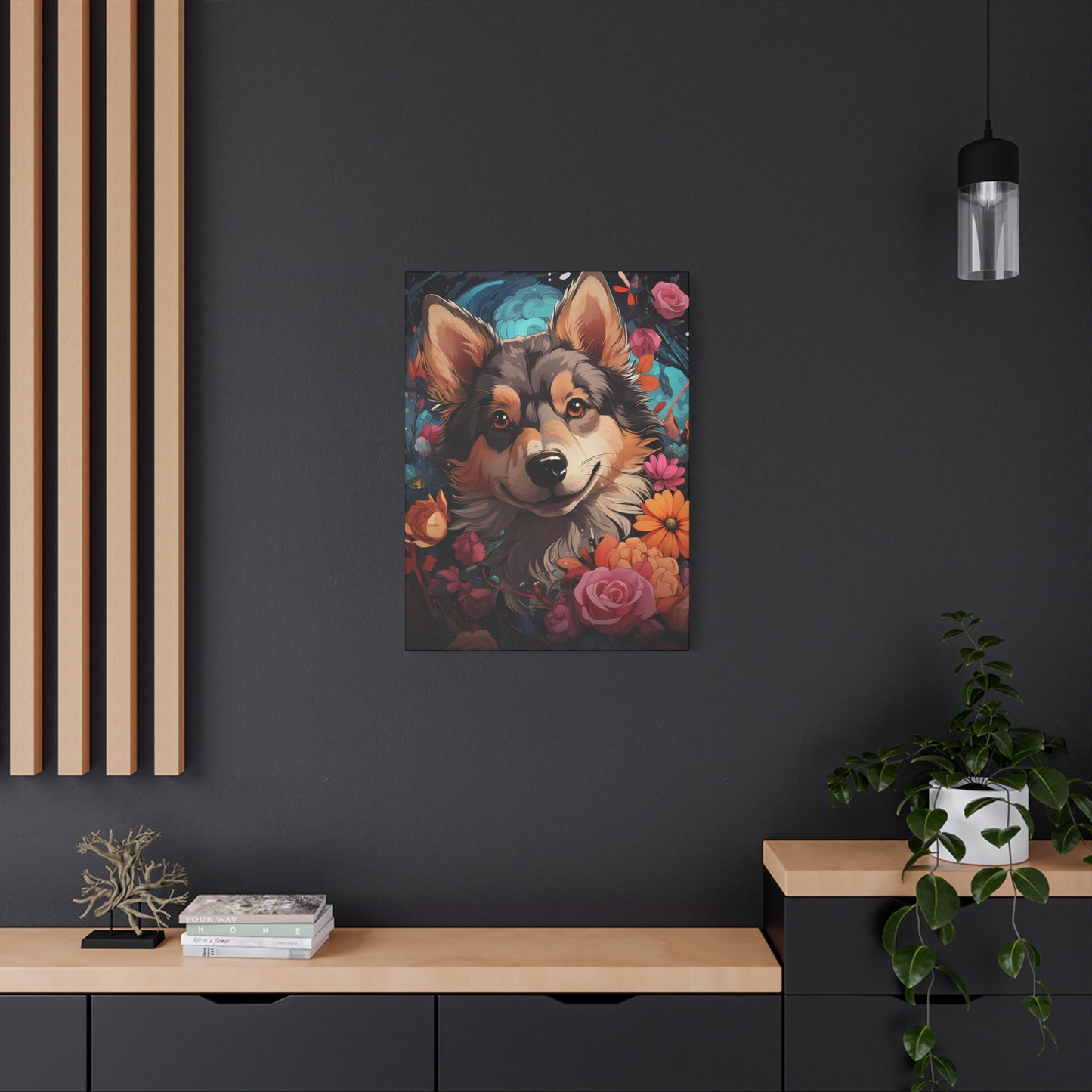 Charming Dog Canvas Art Print - Perfect Gift for Dog Lovers, Pet Portrait Wall Decor - VYBE Shop
