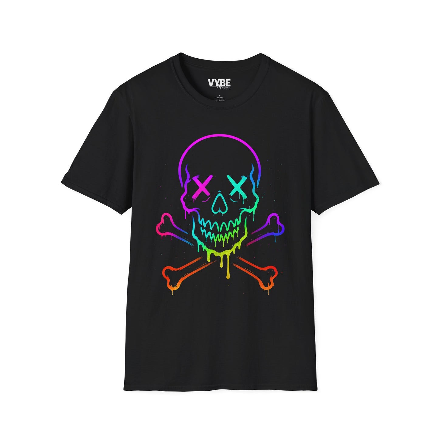Vibrant Skull And Cross Bones Tee - VYBE
