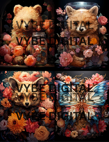 Kawaii Animal Junk Journal Pages- 157 Pages - VYBE Shop