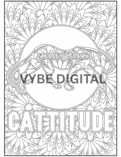 Cat Quotes Coloring- 40 Pages