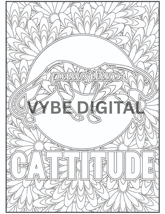 Cat Quotes Coloring- 40 Pages