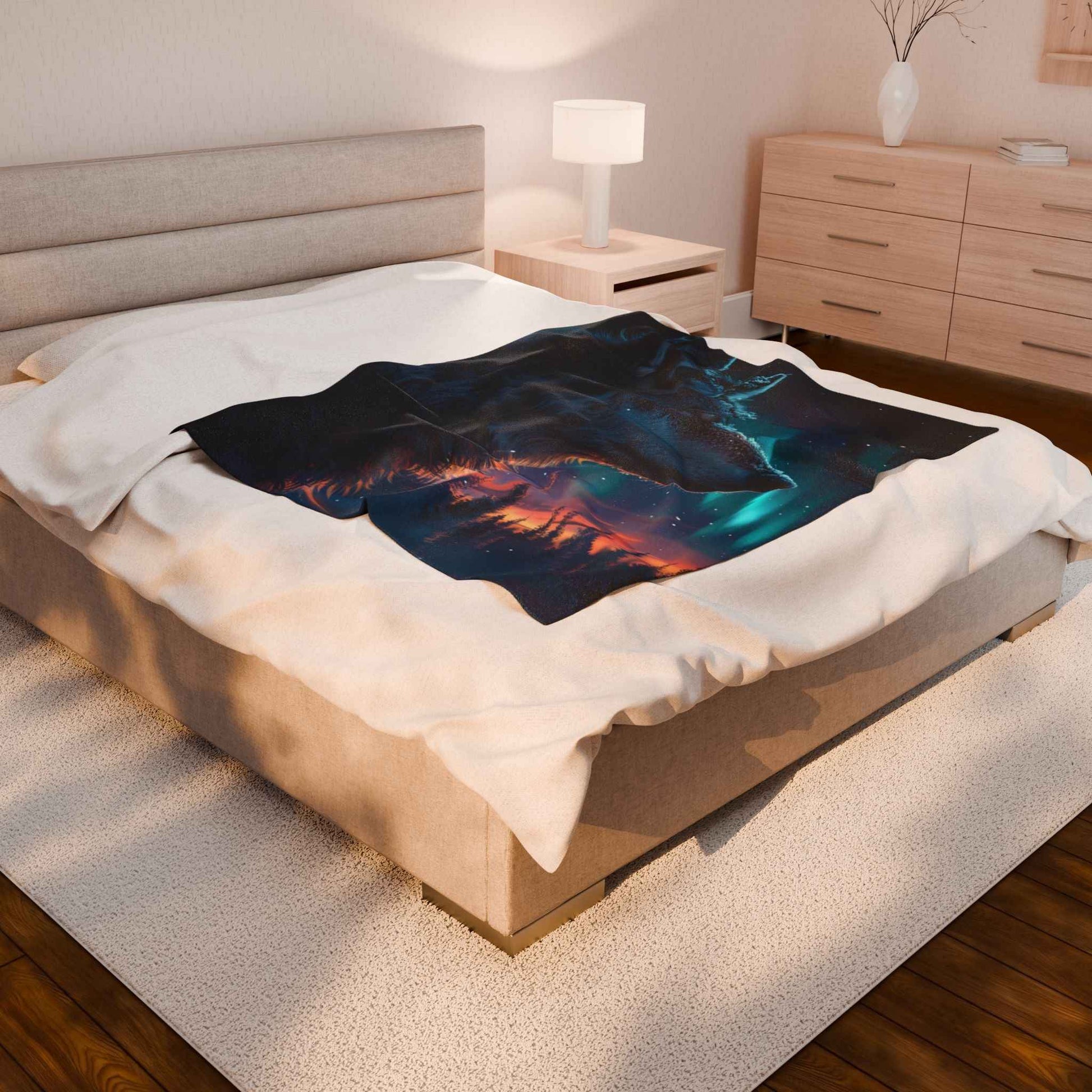 Dreamy Wolf Plush Blanket