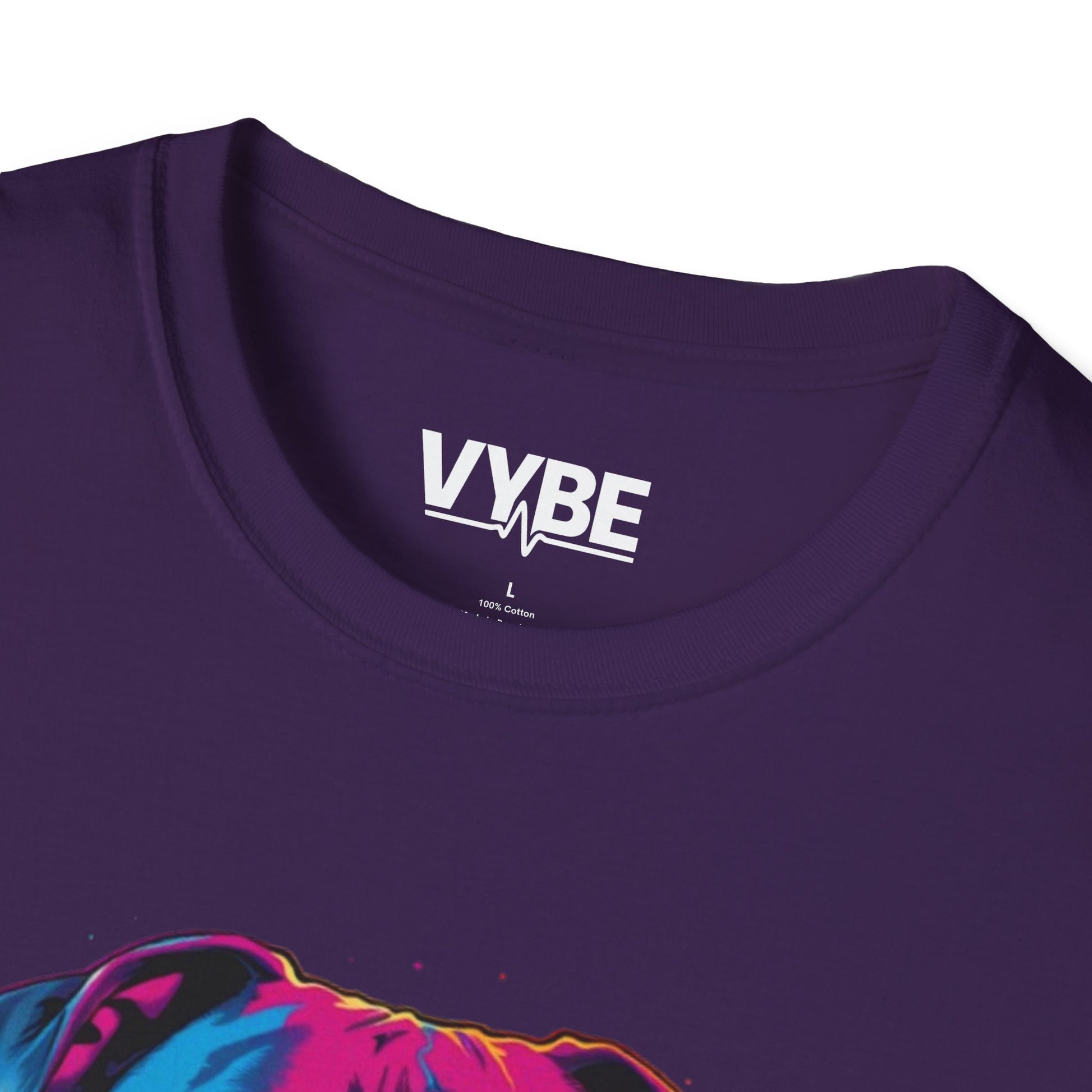 Neon- Chain-Wearing Dog T-Shirt - VYBE Shop