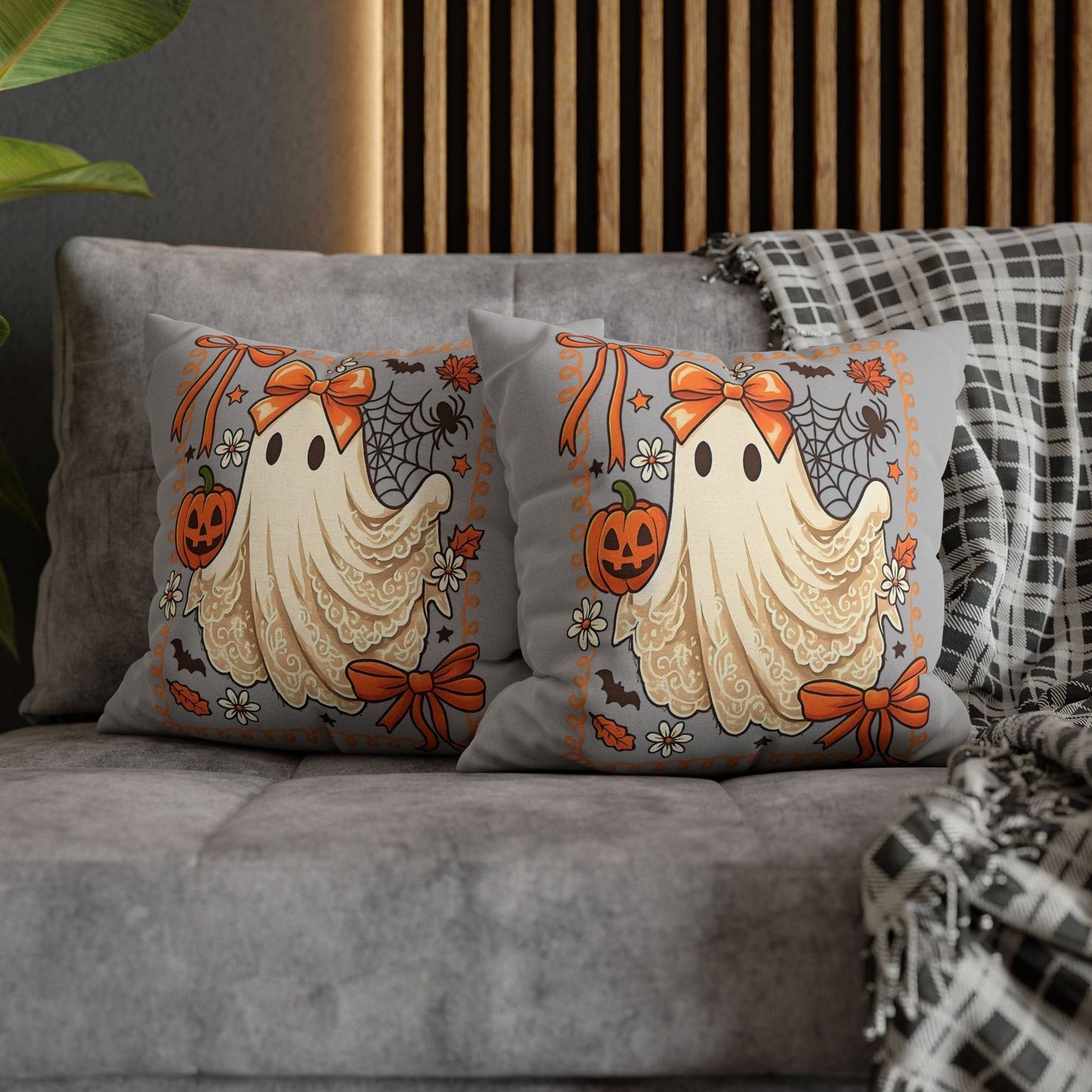 Halloween Ghost Pillowcase - Cozy Decorative Pillow for Fall Home Decor and Spooky Gifts - VYBE Shop