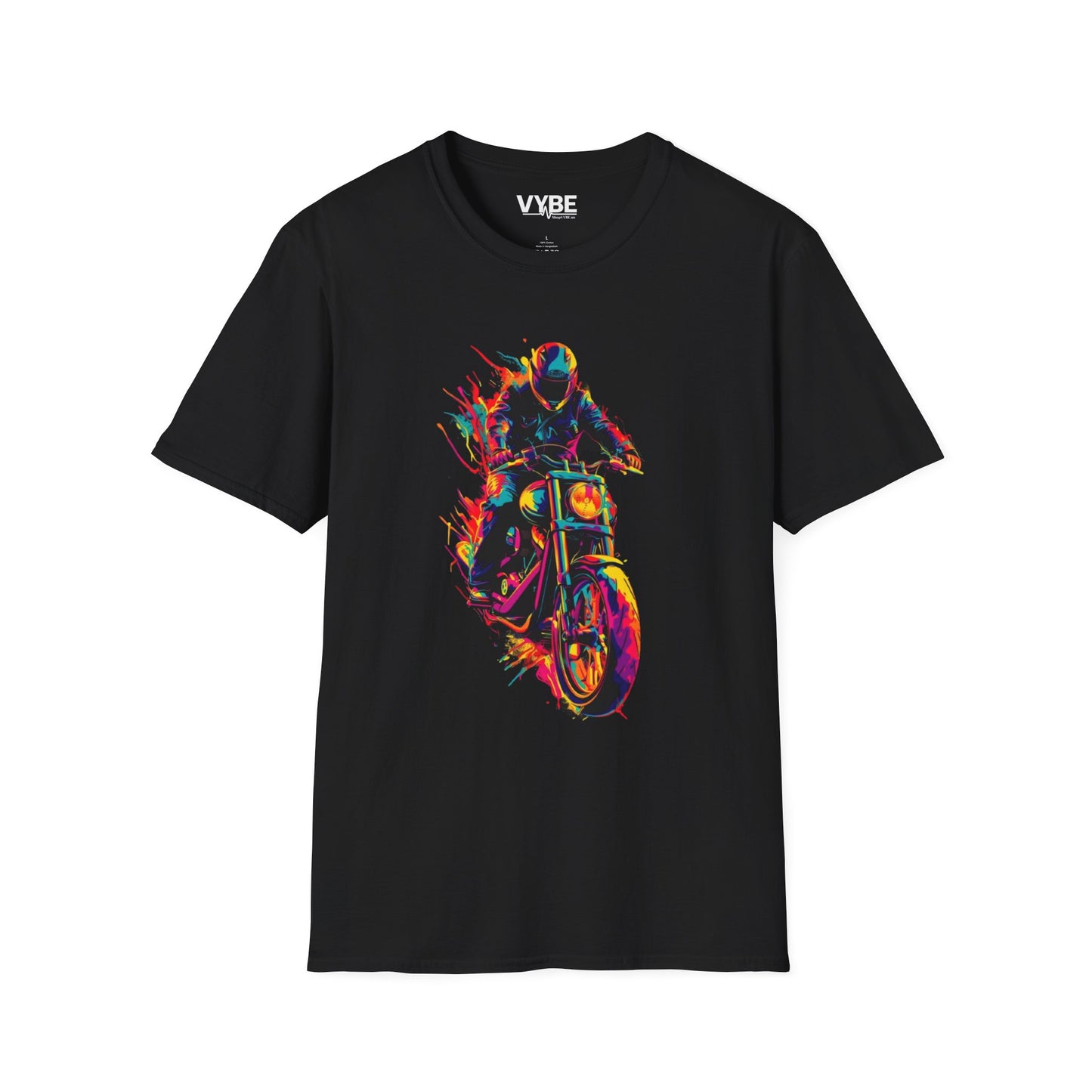 Vibrant Motorcycle Art T-Shirt - VYBE