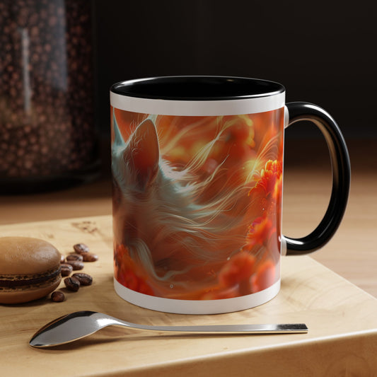 Dreamy Cat Accent Coffee Mug | Perfect for Cat Lovers, Cozy Mornings, Gifts for Pet Owners, Home Decor, Unique Cat Gifts - VYBE