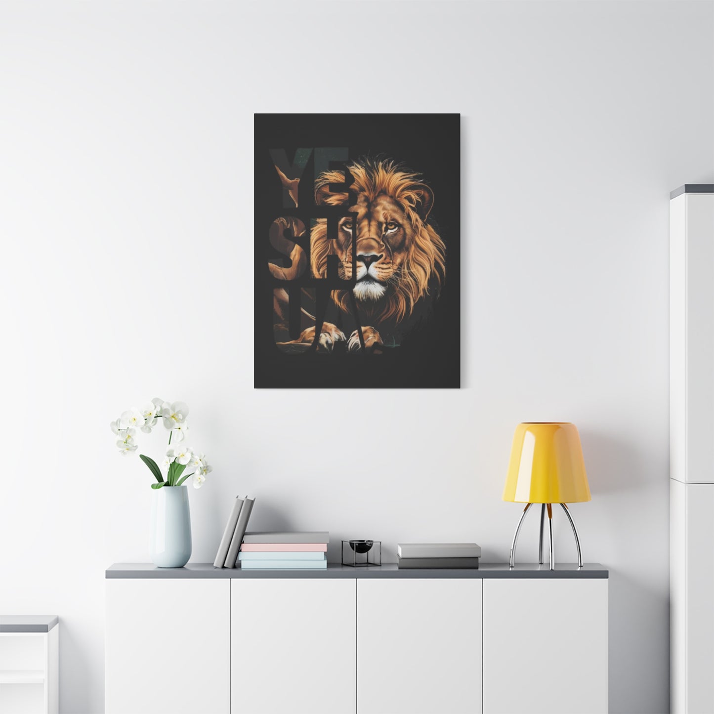 Religion- Majestic Lion Wall Art, Inspirational Home Decor, Animal Canvas Print, Gift for Nature Lovers, Motivational Artwork - VYBE Shop