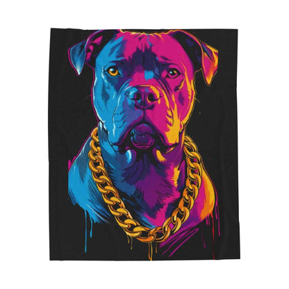 Vibrant Dog Art Blanket