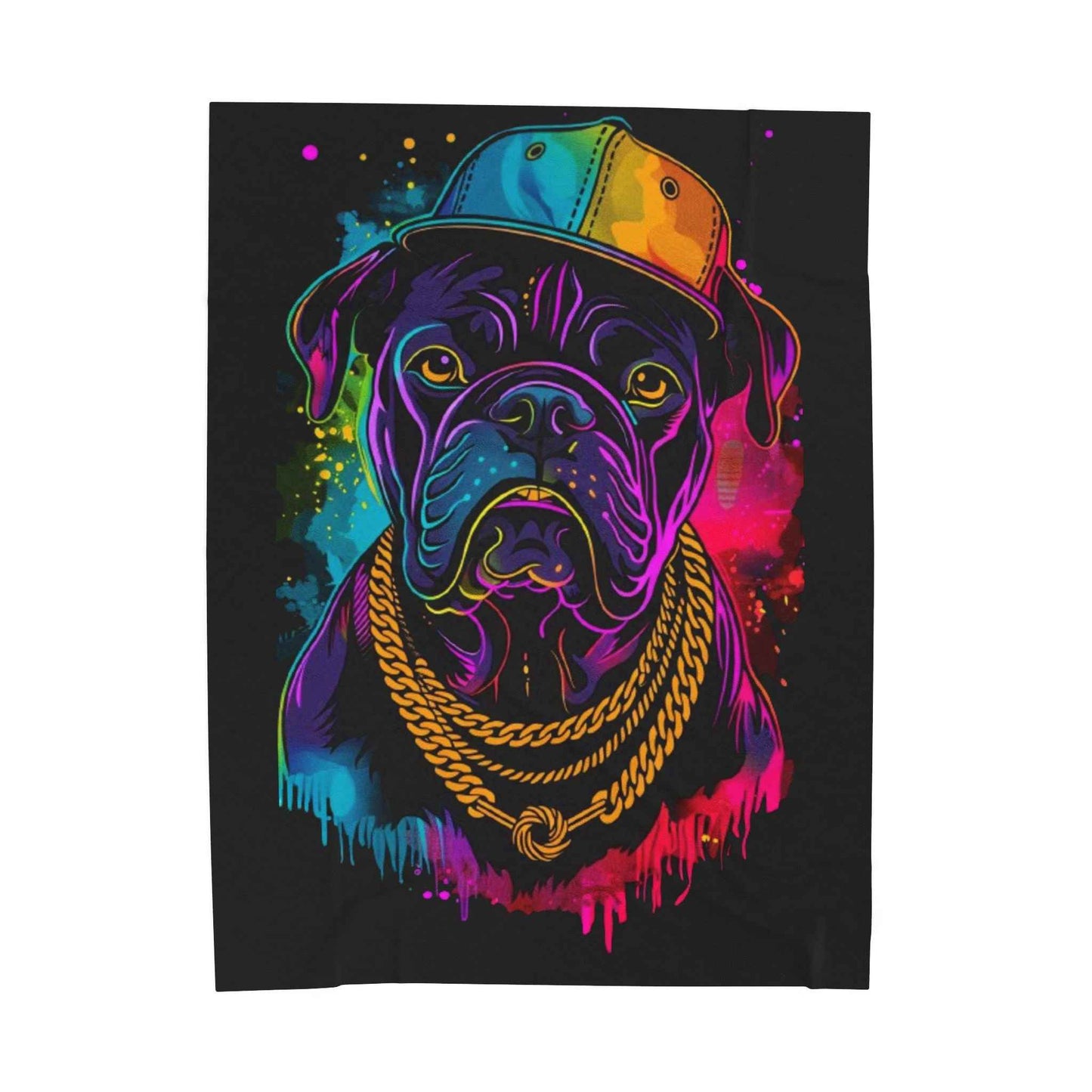 Vibrant Dog Plush Blanket for Pet Lovers