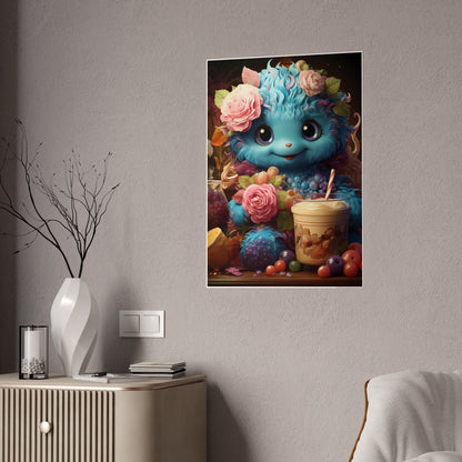 Cute Furry Creature Poster for Kids - Perfect Gift Idea - VYBE Shop