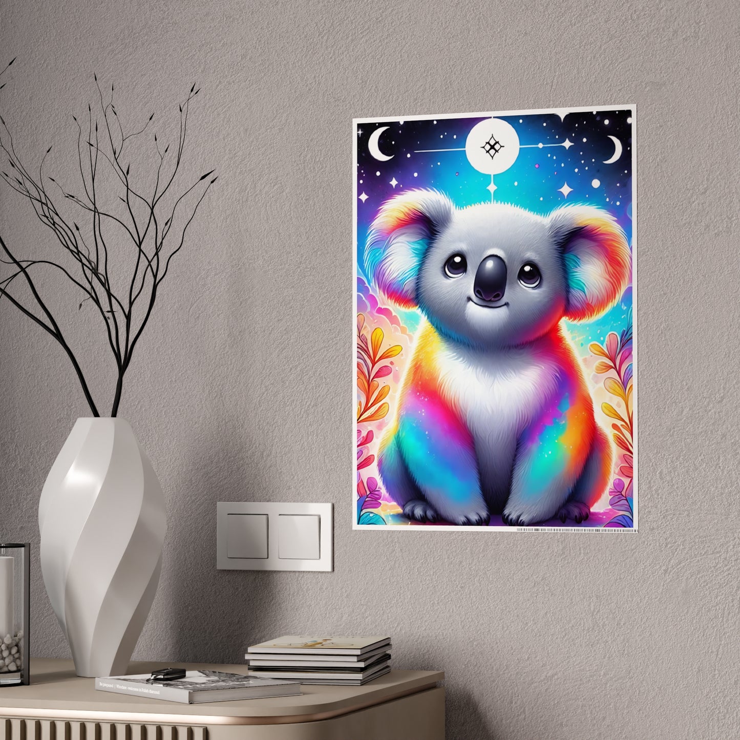 Colorful Koala Poster | Vibrant Rainbow Art Print - VYBE Shop