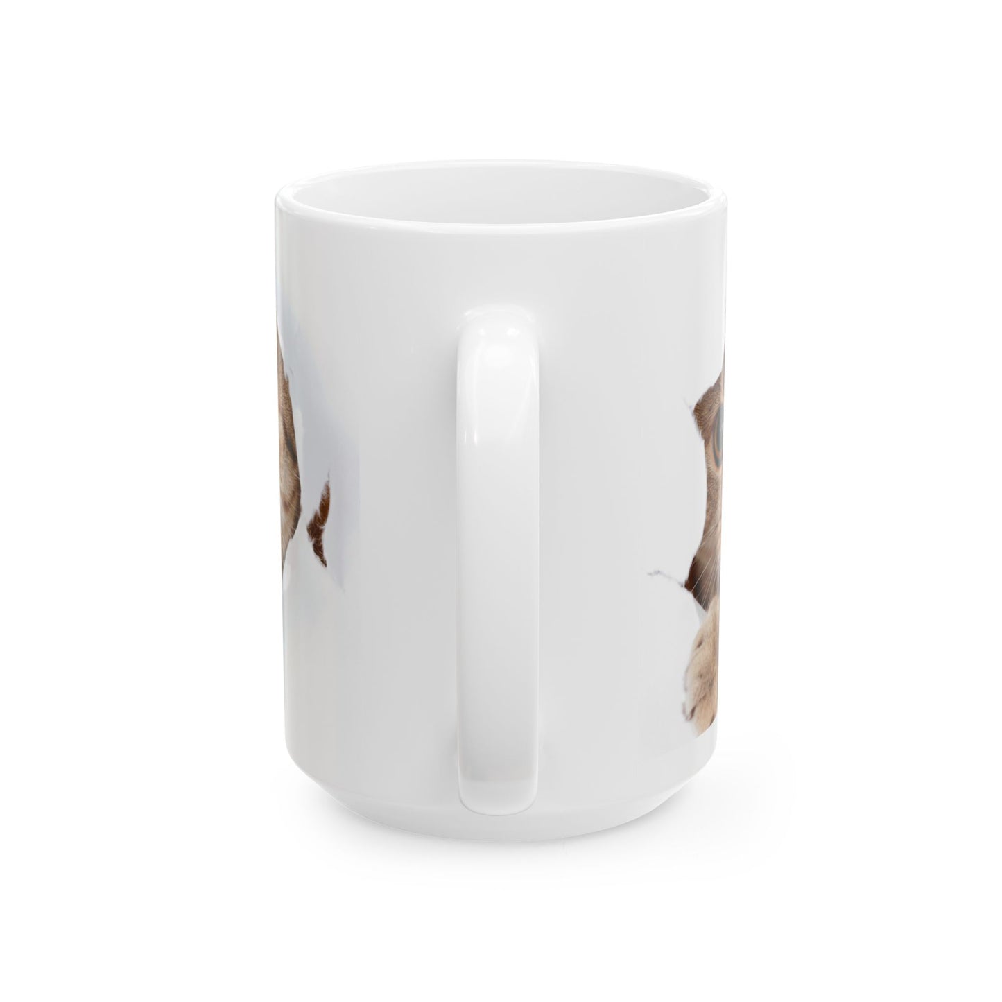 Cute Cat Ceramic Mug | Peek-a-Boo Design | Adorable Gifts for Cat Lovers | 11oz & 15oz Options - VYBE Shop