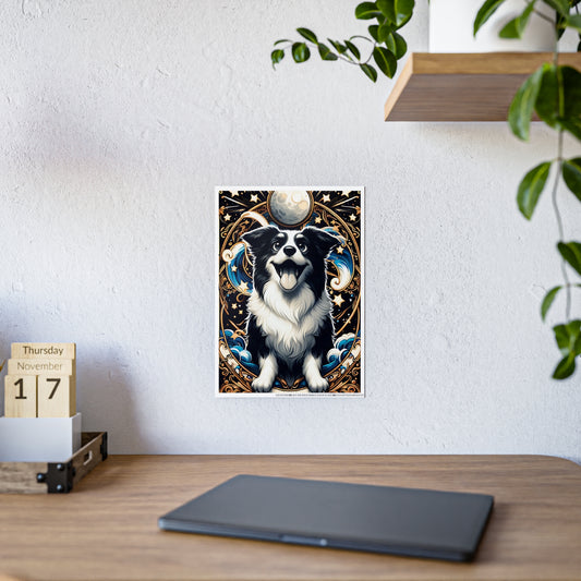 Glossy Dog Art Poster, Magical Pet Wall Decor - VYBE Shop