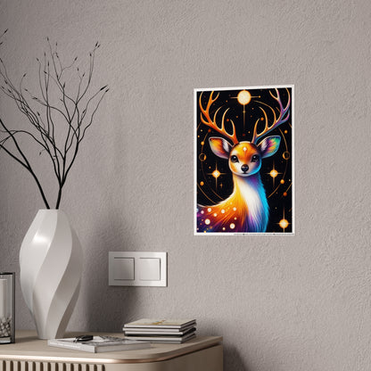 Vibrant Deer Art Poster - Glossy Wildlife Print for Nature Lovers - VYBE Shop