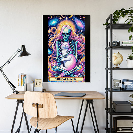 Vibrant Cat Lover Wall Art - Unique Tarot-Inspired Poster for Cat Enthusiasts - VYBE Shop