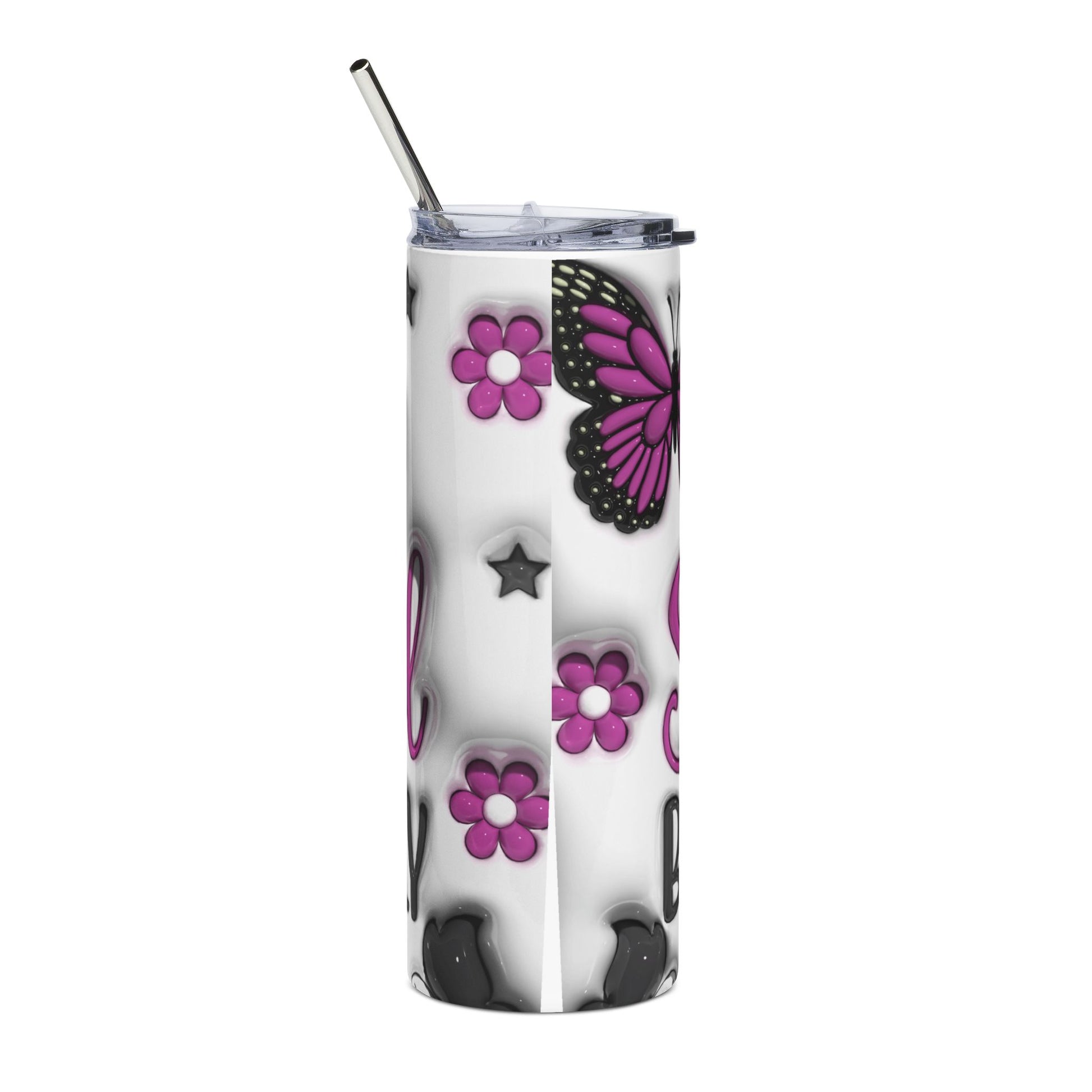 Anti Social Butterfly Stainless Steel Tumbler, 20oz - VYBE