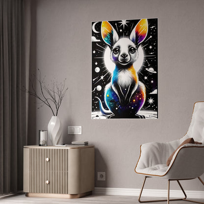 Vibrant Animal Wall Art Print, Glossy Poster of Colorful Rabbit Design - VYBE Shop